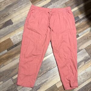 Linen pink gap pants | Lagenlook Baggy Pants | Boho